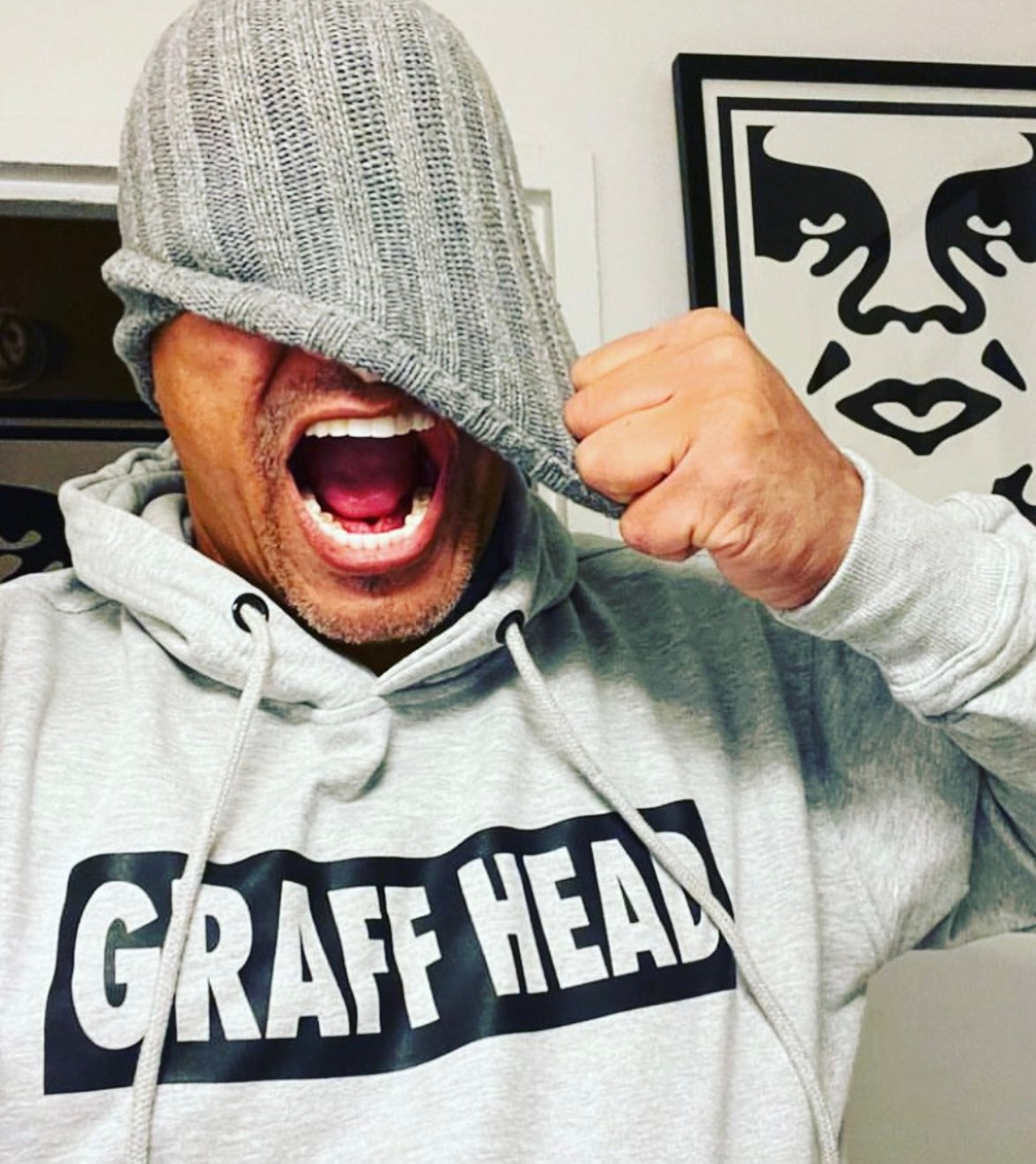 GRAFF HEAD Box Logo Hoodie (Grey/Black)